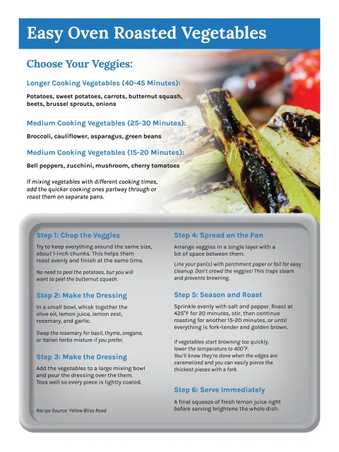 Easy Oven Roasted Vegetables
