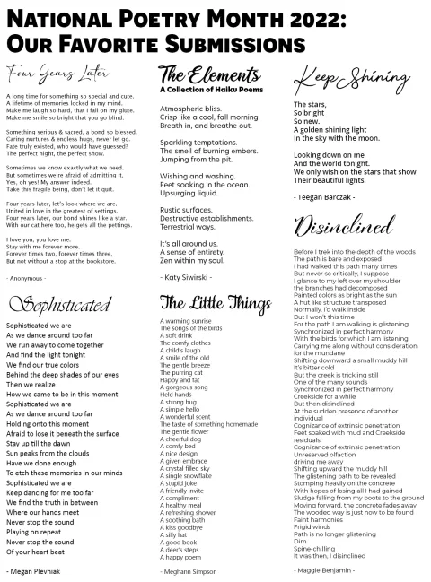 April Poetry Month